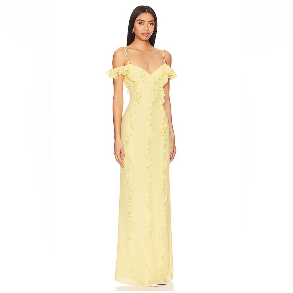 Lovers + Friends Marisol Yellow Ruffle Maxi Dress - Picture 2 of 9